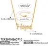 Design minimalista estilo francês com cravação de zircônia, série de pingentes múltiplos, aço inoxidável banhado a ouro 18k, pulseira e colar de joias femininas
