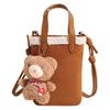 Bolsa feminina de ombro único com estampa de leopardo, bolsa transversal para celular, nova bolsa de mão com design de nicho fosco retrô de outono e inverno
