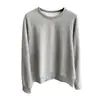 Top de cuello redondo, holgado y casual, estilo coreano, versátil, rejuvenecedor, con mangas raglán, sudadera corta para mujer, nueva colección otoño/invierno