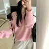 Outono e Inverno Coreano Novo Estilo Simples Elegante Doce Cadarço Laço Uma Manga Malha Solta Emagrecedor Visual Malha para Mulheres