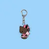 Chaveiro Transparente de Acrílico Dupla Face Gato Preto Hello Kitty Desenho Animado Fofo Pingente de Mochila Pequeno Acessório