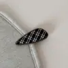 Tecido Xadrez Britânico Clipe Inferior de Metal Grampo de Cabelo Geométrico Moda Simples Clipe para Franja Clipe Lateral Acessórios de Cabelo Novo Estilo