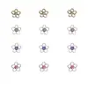 Joyería de Aleación para Arte de Uñas Mini Flor de Cinco Pétalos Más Vendida Transfronteriza con Diamantes de Colores Brillantes y Pequeñas Flores Huecas Accesorios de Uña Usables