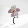 Broches de Alta Gama para Otoño e Invierno, Elegantes Pines de Flor para Traje, Exquisitos Ramilletes, Elegantes Accesorios de Moda Phalaenopsis
