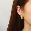 Brincos INS Moda Europeia e Americana Transfronteiriços Irregulares de Aço Inoxidável Banhado a Ouro 18K Tendência Feminina Retro Luxo Leve Atacado