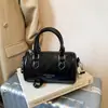 Bolso de Mano Estilo Coreano Moda Almohada 2026 Nuevo Verano Versátil Retro Bolso Cruzado Texturizado Elegante Bolso Cilindro Redondo