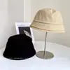 Sombrero de Cubo Versátil de Algodón Puro Estilo Japonés de Ala Corta para Mujer, Sombrero de Sol Simple de Color Sólido para Verano para Vacaciones y Viajes, Sombrero de Pescador de Moda