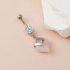 Em estoque Promoção Imperdível Piercing Corporal Humano Argola de Umbigo Diamante Pedra Natural Prego de Umbigo Quadrado Moda Europeia e Americana Fivela de Umbigo Distinta