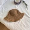 Sombrero de paja de ala ancha para verano, para vacaciones en la playa, protector solar, sombrero de pescador tejido a mano con arcoíris, sombreros nuevos para mujer