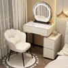 Nuevo tocador retráctil moderno minimalista estilo crema, un artículo imprescindible de alta calidad para dormitorios pequeños y estrechos