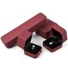 Caja de Joyería de Cuero PU de Alta Gama con Hebilla Dorada y Esquinas Redondeadas, Caja de Anillos de Alta Gama, Caja para Colgantes y Pulseras, Caja de Embalaje para Joyería