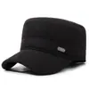 Estilo Nuevo Otoño e Invierno Sombrero de Ala Corta de Copa Plana para Hombres de Mediana Edad y Mayores Sombrero de Algodón Cálido para Exteriores Gorra de Béisbol Casual a Prueba de Frío con Protección para los Oídos