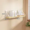 Estante de almacenamiento de pared para dormitorio, habitación de estudiante, litera, cesta colgante de pared sin perforación para aperitivos y artículos varios