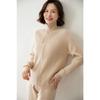 2023 Otoño e Invierno Chaqueta de Suéter Gruesa de Cuello Alto con Cremallera para Mujer Holgada Adelgazante Cachemira Cremallera Cárdigan de Punto