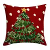 Nueva Funda de Almohada Navideña con Diseño Impreso de Santa Claus para Sofá de Sala de Estar, Funda de Cojín Festiva para el Hogar, Cojín de Dormitorio