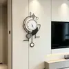 Reloj Nórdico de Moda para Sala de Estar, Pared de Fondo de TV, Reloj de Pared Decorativo para el Hogar, Reloj de Pared Creativo para Comedor, Reloj de Cuarzo