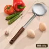 ¡Guau! Espátula de Hongo de Acero Inoxidable 304 Engrosada con Mango de Madera para Cocina Casera, Anti-quemaduras, Venta al por Mayor