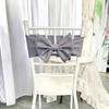Amazon Transfronterizo Grueso Color Sólido Poliéster Elástico Lazo Hotel Boda Silla de Boda Respaldo Correas Decorativas Al por Mayor