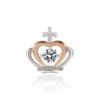 Amazon S925 Plata Esterlina Corona Colgante Inteligente para Mujer Transfronterizo 2023 Collar de Plata Corazón Latiente