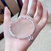 Pulseira de Prata Quebrada Envolvida em Prata 9999 Prata de Lei Pulseira Saco Gordo Sino Gordo Pulseira Nicho de Luxo Leve Presente
