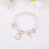 Pulseira de Cristal Cão Canela Ins para Meninas Sanrio Casal Cristal Cristal Rosa Pulseira Floral Estudante Melhor Amigo Presente