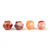 Jingde Jewelry Ágata Vermelha Koi Natural Octagonal Contas Soltas Cristal Fantasma Vermelho Acessórios para Pulseira DIY Multi-Pedras Atacado