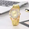 Moda Casual Popular Transfronteriza Reloj de Acero con Diamantes para Mujer Lleno de Diamantes Digital de Tres Ojos para Mujer Cuarzo Reloj Completo Venta al por Mayor