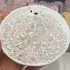 Accesorios para Uñas Tendencia Xiaohongshu Paquete de Material Color Café de Alta Gama Mezclado con Paquete de Materiales Metálicos tipo Grava Otoño Maillard