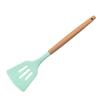 Espátula de silicona con mango de haya, espátula de cocina para saltear, espátula para panqueques y tortillas, utensilios de cocina para cocinar en casa, espátula para bistec