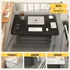 Mesa de computador dobrável, pequena mesa de cabeceira, mesa para dormitório estudantil, mesa de estudo, mesa preguiçosa para quarto, mesa com prateleira de armazenamento