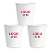 Vaso Desechable para Té de Leche, Vaso de Papel en Blanco, Vaso de Café con Logo, Vaso Hueco de Doble Pared para Bebidas Calientes y Frías, Vaso Espesado para Llevar para Té de Leche