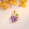 Colgante Transfronterizo Estilo Europeo y Americano Cobre Morado Microincrustado Circonita Accesorios de Joyería DIY de Alto Grado Personalizados Comercio Exterior Accesorios Versátiles