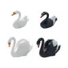 Microadornos paisajísticos DIY decoración carnosa 2 pares de adornos de animales cisne blanco y negro bonsái creativos adornos pequeños de plástico