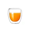 Taza con Forma de Huevo de Vidrio de Borosilicato Alto, Taza Transparente de Vidrio para Beber Té de Leche, Taza de Desayuno con Jugo Aislada de Doble Capa para el Hogar
