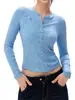 Nueva Camisa Henley de Modal Lenzing para Mujer Top Deportivo de Yoga Camiseta de Corte Ajustado Correr Fitness Manga Larga