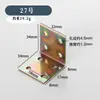 Código de ángulo recto en forma de L engrosado soporte fijo de acero laminado en frío conector de muebles soporte de gabinete código de ángulo de siete caracteres venta al por mayor