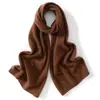 Cachecol 100% cashmere puro, design em renda vazada, macio, simples, versátil e quente, adequado para atividades ao ar livre e ciclismo, comprimento médio