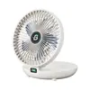 Ventilador de Escritorio Montado en Pared, Ventilador USB de Escritorio para Dormitorio Estudiantil al Aire Libre, Carga Conveniente, Ventilador Plegable