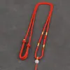 Novo colar de corda para pingente de jade trançado à mão estilo chinês, cordão de pescoço com pingente de ouro de fivela da paz para mulheres
