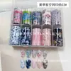 Nuevo Papel Calcomanía para Arte de Uñas Japonés Mariposas Flores Letras en Inglés Periódico Cielo Estrellado Pegatinas 10 Estilos Cada Caja Papel Impreso