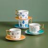 Estación independiente etiquetado transfronterizo en nombre de la taza de café de cerámica de moda ojo del diablo taza de café tendencia europea juego de platillo