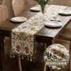 Mantel individual de jacquard con borlas florales estilo pastoral para mesa, tira larga, engrosado, mantel, tela para mantel, estilo vintage, venta al por mayor