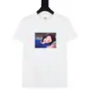 Camiseta de Manga Corta de Algodón Estilo Pareja Moda Callejera Americana Marca Graffiti Divertido Letras Clásicas Estampadas Versión Alta Transfronteriza