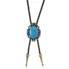 Pingente de Turquesa Estilo Boho Simples Fivela para Gravata Polo Colar Longo Ajustável Gravata