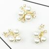 Accesorios para el cabello hechos a mano coreanos diy accesorios perla flor corazón aleación accesorios tocado diy accesorios de metal
