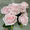 Rosa flor artificial luz cor-de-rosa salão de casamento decorativo flor casamento layout fundo estrada chumbo casamento falsa flor rosa flor