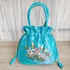 Bolsa de Mano de Tela, Bolso de Mano para Mujer, Bolso Pequeño, Estilo Retro, Bolso Bordado Hecho a Mano Versátil, Bolsa para Teléfono Móvil, Billetera para Monedas