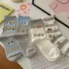 Calcetines Finos Rayados de Verano para Perros Pequeños, Estilo Coreano de Moda, Lindos Calcetines Rayados de Dibujos Animados Japoneses con Bloques de Color para Fitness y Yoga para Mujeres