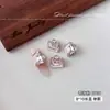 Acessórios de arte para unhas com strass rosa K9 de fundo aberto de luxo, esferas de strass em formato de cubo de açúcar gelado rosa claro brilhantes para decoração de unhas