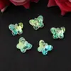Joias de cristal cor AB furo reto furo horizontal contas soltas coração de pêssego estrela de cinco pontas urso acessórios DIY feitos à mão brincos colar pulseira